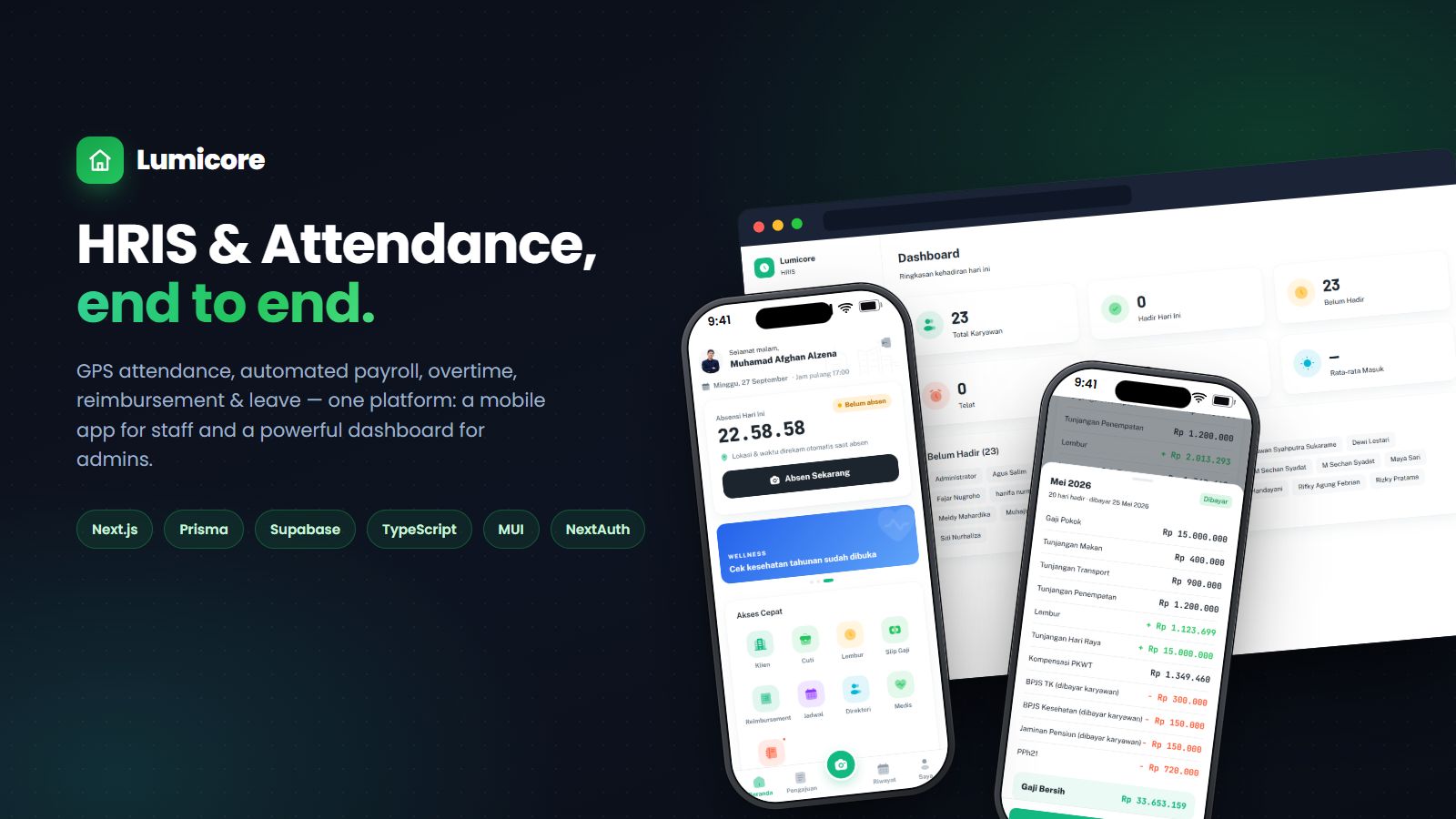 HRIS, GPS Attendance & Payroll Platform preview 1